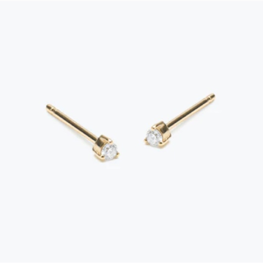 VRAI 14k Tiny Stud Earrings - Lab Grown Diamond
